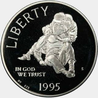 1995-S Proof One Dollar obverse