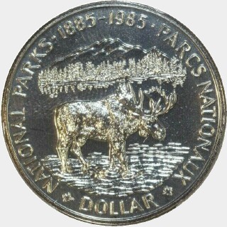 1985 Specimen One Dollar reverse