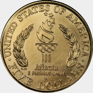 1996-W  Five Dollar reverse