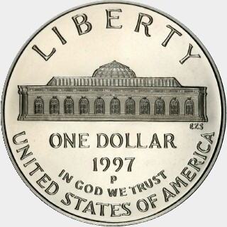 1997-P Proof One Dollar obverse