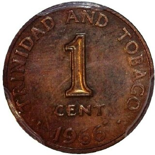 1966 Proof One Cent reverse