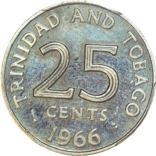1966 Proof Twenty Five Cent reverse