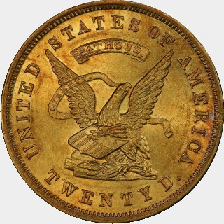 1853  Twenty Dollar reverse