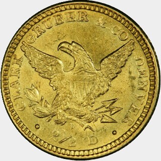 1861  Two and a Half Dollar reverse