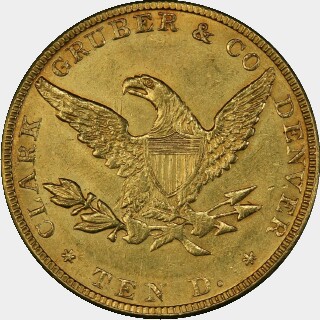 1861  Ten Dollar reverse
