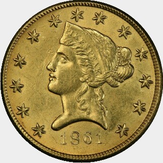 1861  Ten Dollar obverse