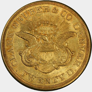 1861  Twenty Dollar reverse