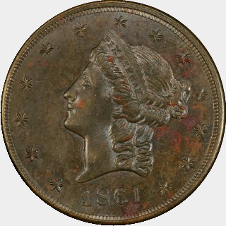1861  Twenty Dollar obverse