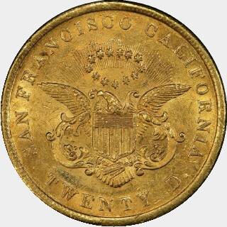1855  Twenty Dollar reverse