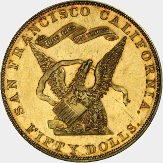 1855 Proof Fifty Dollar reverse