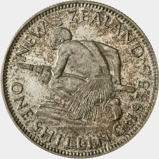 1935 Proof One Shilling reverse