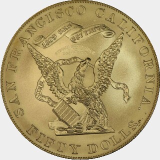 (1855)  Fifty Dollar reverse