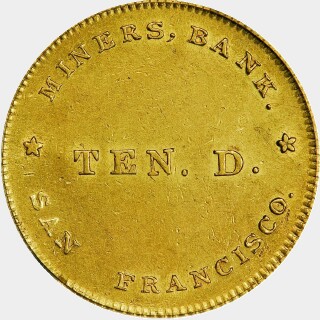 (1849)  Ten Dollar reverse