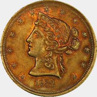 1852  Ten Dollar obverse
