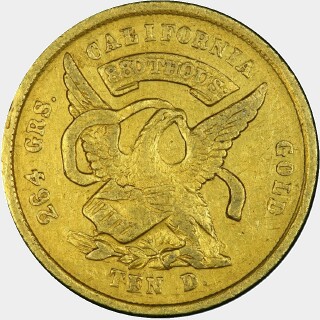 1852  Ten Dollar reverse