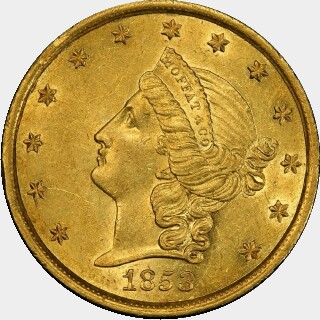 1853  Twenty Dollar obverse