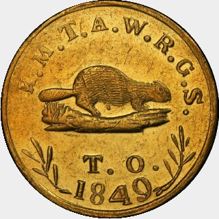 1849  Five Dollar obverse
