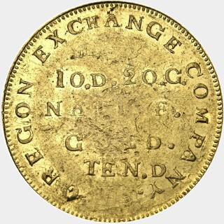 1849  Ten Dollar reverse
