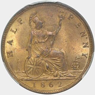 1862  Half Penny reverse