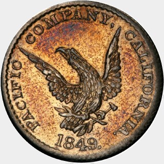 1849  Two and a Half Dollar reverse