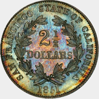 1851  Two and a Half Dollar reverse