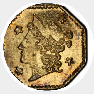 1855/4  Quarter Dollar obverse