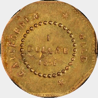 1856  One Dollar reverse