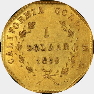 1855  One Dollar reverse
