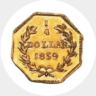1859  Quarter Dollar reverse