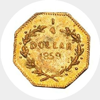 1859  Quarter Dollar reverse