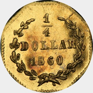 1860  Quarter Dollar reverse