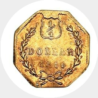 1866  Quarter Dollar reverse