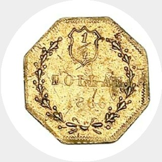 1866  Quarter Dollar reverse