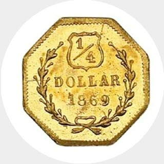 1869  Quarter Dollar reverse