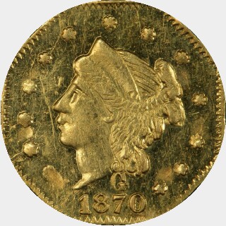 1870  Quarter Dollar obverse