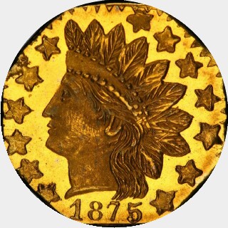 1875  Quarter Dollar obverse