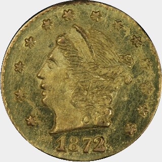 1872  Quarter Dollar obverse