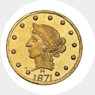 1871  Quarter Dollar obverse