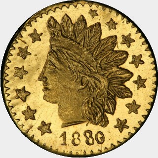 1880/76  Quarter Dollar obverse