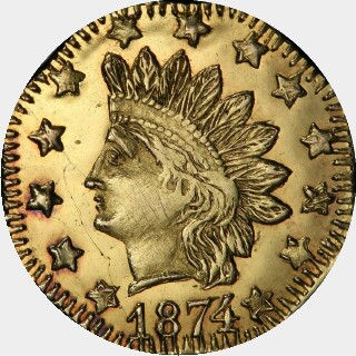 1874/3  Half Dollar obverse