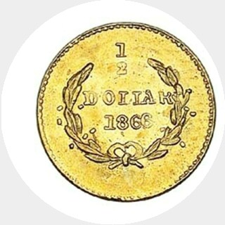 1866  Half Dollar reverse