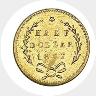 1867  Half Dollar reverse