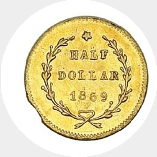 1869  Half Dollar reverse