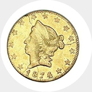 1874  Half Dollar obverse