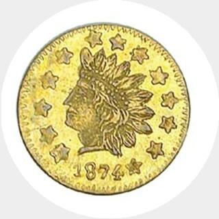 1874  Half Dollar obverse