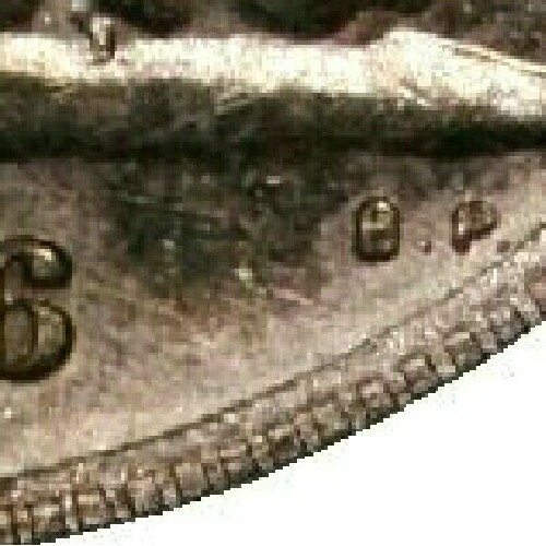 Type II Reverse (Large): Designer, Benedetto Pistrucci's, initials do appear.