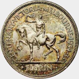 1934-35 Proof of Record Florin reverse