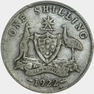 1922  One Shilling reverse