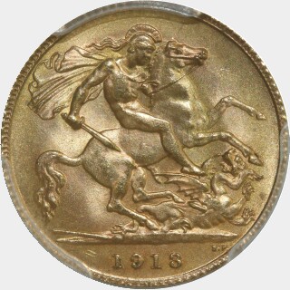 1913  Half Sovereign reverse