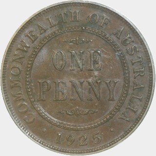 1925  One Penny reverse